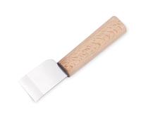 WUTA Leather Craft Skiving Tool Set, High-Speed Steel Edge Beveler & Trimmer with Wood Handle, Left & Right Hand for DIY Leathercraft(1pcs-Flat Blade-Right)
