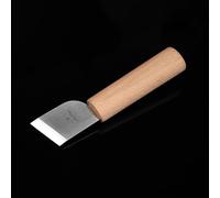WUTA Leather Craft Skiving Tool Set, High-Speed Steel Edge Beveler & Trimmer with Wood Handle, Left & Right Hand for DIY Leathercraft(1pcs-Slanted Blade-Right)