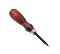 WUTA Leather Edge Beveler, 1-Piece Wood-Handle Leather Skiving Tool, High Carbon Steel Edge Beveling Craft(0.8mm）