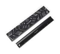 WUTA Metal Measuring Ruler 30cm (12 Inch),Stainless Steel Craft Cutting Ruler with Titanium Plating & Non-Slip Grip Base,Precision Cutting for Leatherwork,Fabrics,and DIY Projects