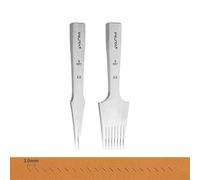 WUTA Professional French Style Leather Chisel Set - Premium White Steel Punch Tool Kit for Leathercraft, Stitching & Hole Punching, High Polish DIY Craft Tools(Reverse 3.0mm 2+8)