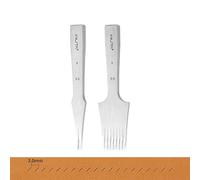 WUTA Professional French Style Leather Chisel Set - Premium White Steel Punch Tool Kit for Leathercraft, Stitching & Hole Punching, High Polish DIY Craft Tools(Obverse 3.0mm 2+8)