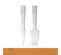 WUTA Professional French Style Leather Chisel Set - Premium White Steel Punch Tool Kit for Leathercraft, Stitching & Hole Punching, High Polish DIY Craft Tools(Obverse 2.7mm 2+8)