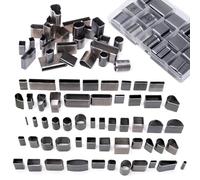 WUTA Professional Leather Corner Cutter & Hollow Punch Set - Craft Pattern Tools Kit for DIY Leatherwork & Handmade Bag Making(55 Shape)