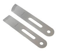 WUTA Professional Skiving Knife 2 Pcs, 420B Stainless Steel Leather Thinning Tool with Round/Flat/Slanted Blade for Right & Left Handed Crafters