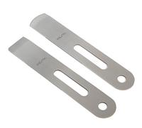 WUTA Professional Skiving Knife 2 Pcs, 420B Stainless Steel Leather Thinning Tool with Round/Flat/Slanted Blade for Right & Left Handed Crafters