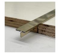 Wutaihill Carpet Transition Strip, 2pcs 304 Stainless Steel Threshold Edge Trim Bar for Laminate, 47.2" Long Smooth Floor Connecting Strip for Bridging Gaps(Gold,8 mm)