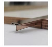 Wutaihill Carpet Transition Strip, 2pcs 304 Stainless Steel Threshold Edge Trim Bar for Laminate, 47.2" Long Smooth Floor Connecting Strip for Bridging Gaps(Rose Gold,6 mm)