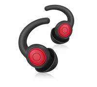 WUTAN Ear Plugs for Sleep, 2 Pair - 38dB Highest NRR Noise Cancelling Silicone Ear Plugs for Sleeping, Noise Reduction Reusable Earplugs for Sleep, Travel, Concerts, Work (BlackRed, S/L)