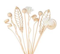 WUTAOBON 12Pcs 10Inch Natural Rattan Flower Reed Fragrance Diffuser Set, Fragrance Diffuser Replacement Rattan Sticks Home Decor (Primary Color)