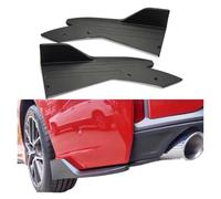 WUTBHGQXWIP 2PCS Universal Car Rear Bumper Spoiler Lip Carbon Fiber Wing Trim Protection Diffuser Side Skirt Wrap Angle Splitter(Carbon black)
