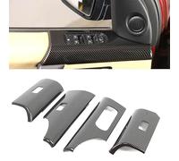 WUTBHGQXWIP ABS Car Inner Door Glass Lifting Panel Decoration Cover Trim Sticker Compatible With Land Rover Freelander 2 2007-2015(Carbon Fiber Texture)