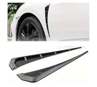 WUTBHGQXWIP Air Vent Decorative Stickers Car Fender Side Air Vent Cover Trim Modified Carbon Fiber Black Fender Side Gills 1 Pair Universal(Carbon Fiber)