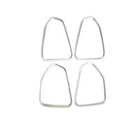 WUTBHGQXWIP Car Detector Stick ABS Inside Door Audio Speak Sound Cover Ring Trim Frame 4pcs Compatible With Jeep Compass 2017-2021(Silver)