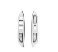 WUTBHGQXWIP Car Front Left/Right Window Power Switch Bezel Panel Compatible With Toyota Yaris 4D Sedean/vios 2006-2016 LHD(1pair Silver A)