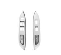 WUTBHGQXWIP Car Front Left/Right Window Power Switch Bezel Panel Compatible With Toyota Yaris 4D Sedean/vios 2006-2016 LHD(1pair Silver B)