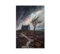 Wuthering Heights Dark Collegiate Art Canvas Poster Wall Art Decor Print Picture Paintings for Living Room Bedroom Decoration 12x18inch(30x45cm)