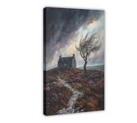 Wuthering Heights Dark Collegiate Art Canvas Poster Wall Art Decor Print Picture Paintings for Living Room Bedroom Decoration 20x30inch(50x75cm)