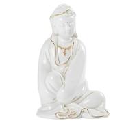 WUTIANBAO Buddha Statue Indoor 4.5 Inch Peaceful Meditating Buddha Statue Ceramic Decor Decorative Meditative Sculpture Buddha Ornaments