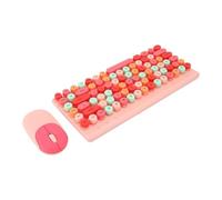 WUTIANBAO Keyboard And Mouse Set Desktop Wireless Keyboard And Mouse 86 Keys Colorful For Computer Ergonomic Design(Pink)