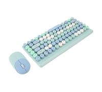 WUTIANBAO Keyboard And Mouse Set Desktop Wireless Keyboard And Mouse 86 Keys Colorful For Computer Ergonomic Design(Blue)