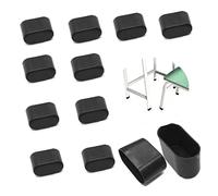 WUTUDMAI 22 Pcs 40x20mm Rubber Furniture Feet Ferrule Caps Stoppers Oval Table Chair Leg Tip Non Slip Furniture Feet Pads for Garden Furniture, Chair Legs
