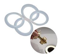 WUTUDMAI 4 Pcs O-Rings Bath Plug Seal Ring Sealing Gaskets Clear Rubber Pop Up Basin Waste Seal for Push-Type Pop Up Sink Drain Plug Metal Basin Plugs (34/43mm)