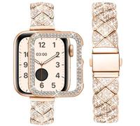 wutwuk Sparkling Straps with Case for Apple Watch 41mm