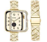 wutwuk Sparkling Straps with Case for Apple Watch 41mm