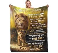 WUTZTIFE to My Daughter Blanket Gifts from Dad for Daughter Flannel Blanket for Birthday Anniversary Graduation Couch Sofa Bedroom 50"x60"