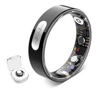 WUUAIR 7-in-1 Smart Ring with AI ECG Analysis, 24/7 Heart Rate, Blood Pressure, Sleep & Temperature Monitor, Activity Fitness & Sleep Tracking, IP68 Waterproof, No Subscription，for iOS & Android