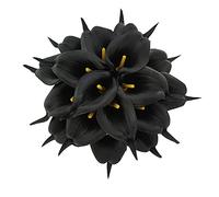 Wuudi 20pcs Calla Lily Bridal Wedding Bouquet head Latex Real Touch Flower Bouquets