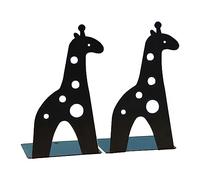 WUUISDNX 2pcs/Set Sleek Metal Bookends - A Modern Way to Store Your Books Secure Bookends for Shelves Convenient, Black