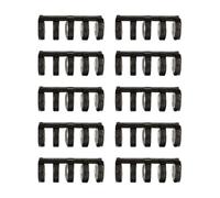 WUUISDNX 5 Holes Loose Book Rings Designed For Durable Notebook Binding Easy And Long Lasting Made Of Durable Plastic Photo Album Comb Binding Rings Calendar Accessory, black white, Diameter 15mm