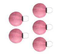 WUUISDNX 5piece Multiple Colors And Styles LED Lantern For Party Decor Wide Chinese Lantern Solar Lantern Cheap And Fine, Pink