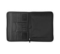 WUUISDNX A4 Writing Case PU Leather Large Capacity File Folder Multiuse Organizer Storing Paper Work and Documentation Business Portfolio with Zipper Notebook Folder