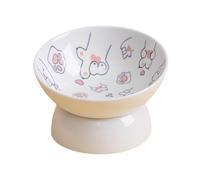 WUUISDNX Anti Slip Elevated Raised Cat Bowls Prevent Spilling Overturning And Slipping Everyday Elevated Raised Pets Water Bowl Cats Supply Puppy Food Small Dog Ceramic Waterer Cat Food Bowl