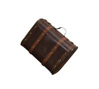WUUISDNX Antique Style Storage Chest Nostalgic Travel Trunk Storing Keepsakes And Treasures Nostalgic Travel Trunk Wood Chest Antique Style Jewelry Old Fashioned Storage Photography Props