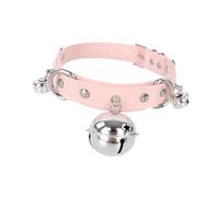 WUUISDNX Bell Choker Gothic Jewelry Versatile For Various Special Occasions Stunning Statement Piece For Celebrations Goth Choker Collar Necklace Cosplay Jewelry Women, Pink, Width 2.5cm