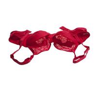 WUUISDNX Breathable and Skin-Friendly Mastectomy Bra for Silicone Breast Forms Sexy and Charming Cotton Silicone Breast Bra, Red, 36/80D