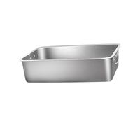 WUUISDNX Cat Litter Tray Easy To Clean With High Side Stainless Steel Box Keeps Environment Clean With No Dead Ends Pet Supplies For Small And Large Cats Indoor Cats, Silver, 36x27x10cm