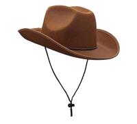 WUUISDNX Durable Cowboy Hat Western Chic Costume Accessory For Adults Teens Celebrations Festivals And Fun Holidays Cowgirl Hat Costume Accessories Parties Versatile, Dark Brown, 40x33x14cm
