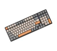 WUUISDNX Durable Russian Mechanical Keyboard With Ergonomics And 8 Million Colors For Customizable Setup RGB Dynamic Music Rhythm MaterialRussian Mechanical Keyboard Is Made Of ABS