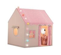 WUUISDNX Foldable Kids Play Tent Indoor Outdoor Portable Easy To Install With Creative Space For Role Play Adventures Role Pretend Game Camping Outside Portable, Red, 120x105x128cm