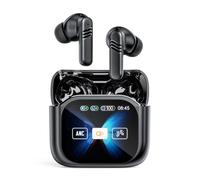 WUUISDNX Full Control With Bluetooth Headset With Mic Remote Control Photo And Adjustable Sound Higher Degree Of Human Ear Fitting Semi-in-ear Headset Mic, Black