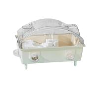 WUUISDNX Hamster Cage Ventilation Exercise Playing House Transparent Provides Ample Space And Visibility In One Large Hamster Cage Habitat Acrylic Portable, Beige, 45x28x30cm