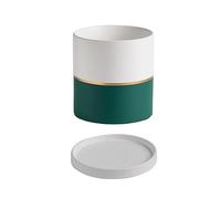 WUUISDNX Innovative Ceramic Flowerpot Gardens Beauty With Ease Ceramic Flower Pots Ceramics Ceramic Pot Planter Indoor And Outdoor, blackish green, 14 * 14