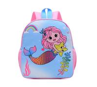 WUUISDNX Kids Book Bag Multi-pocket Layer Suitable For 4-12 Years Old Children Fiber Backpack For Girls Kids Backpack School Bags, Mermaids