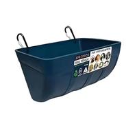 WUUISDNX Lightweight Automatic Feeder Bowl Hanging Fence Feed Trough Easy Pet Supplies Feeding While Outdoors Pastures Chicken Water Feeder Dispenser Water Bottles Cage, Blue, 28x17x13.5cm