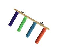 WUUISDNX Parrot Stand Provides Safe Chewing Experience Promoting Healthy Exercise With Easy Installation For Feathered Friends Climbing Hanging Bird Toy Parakeet Bath Perch Toy, colorful, 4 tier